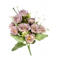 Mini Rose Bouquet Lavender 12"